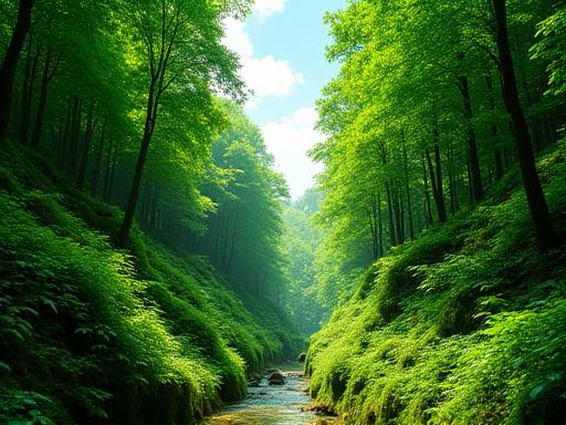 Lush green forest representing environmental law